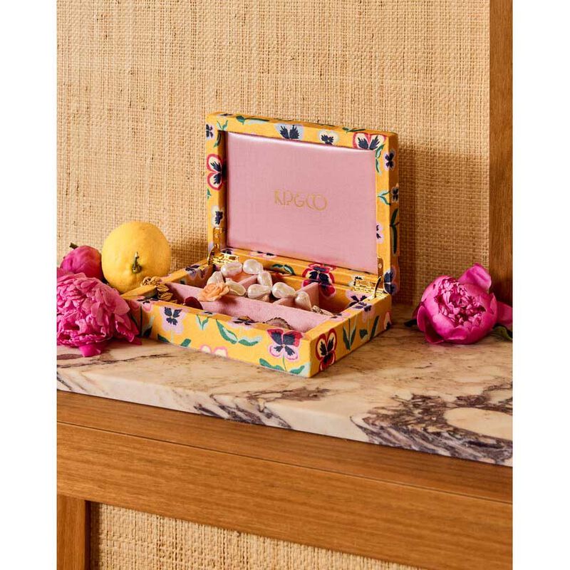 Kip&Co Pretty Pansy Velvet Jewellery Box Small Small image number 3